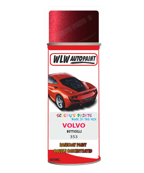 Aerosol Spray Paint For Volvo V40 Botticelli Colour Code 353