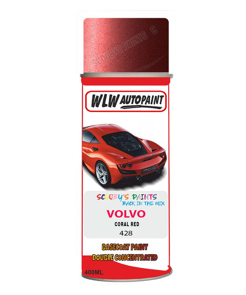 Aerosol Spray Paint For Volvo V70 Coral Red Colour Code 428