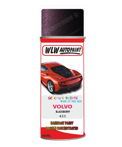 Aerosol Spray Paint For Volvo 900 Series Blackberry Colour Code 433