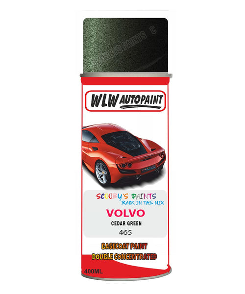 Aerosol Spray Paint For Volvo S80 Cedar Green Colour Code 465