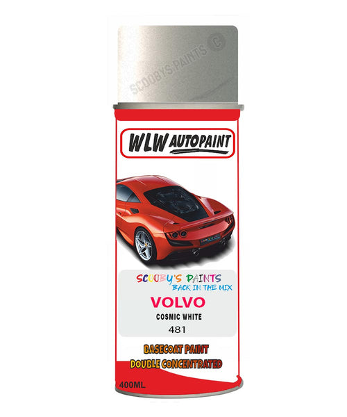 Aerosol Spray Paint For Volvo C30 Cosmic White Colour Code 481