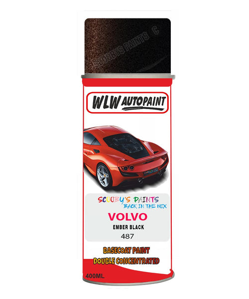 Aerosol Spray Paint For Volvo Xc90 Ember Black Colour Code 487