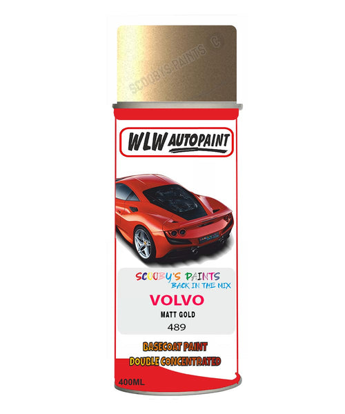 Aerosol Spray Paint For Volvo S40 Matt Gold Colour Code 489