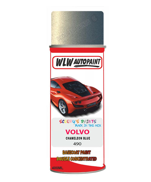 Aerosol Spray Paint For Volvo S40 Chameleon Blue Colour Code 490