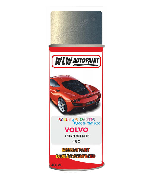Aerosol Spray Paint For Volvo C30 Chameleon Blue Colour Code 490