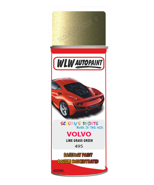 Aerosol Spray Paint For Volvo C30 Lime Grass Green Colour Code 495