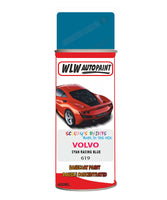 Aerosol Spray Paint For Volvo V70 Cyan Racing Blue Colour Code 619