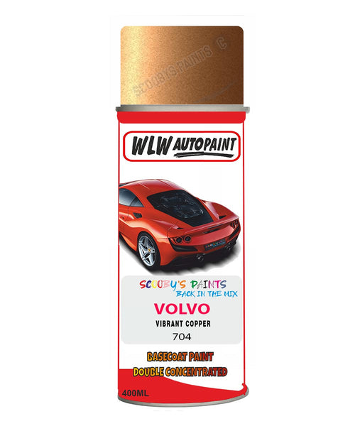 Aerosol Spray Paint For Volvo V40 Vibrant Copper Colour Code 704