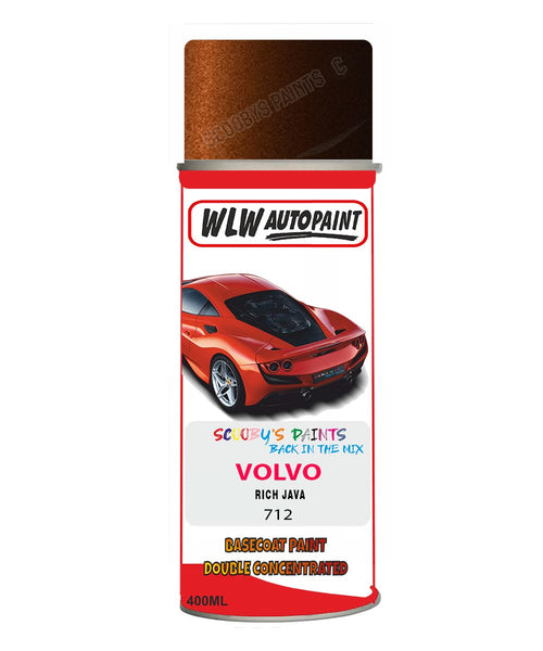 Aerosol Spray Paint For Volvo S60 Cross Country Rich Java Colour Code 712