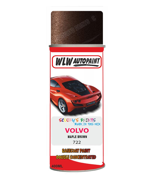 Aerosol Spray Paint For Volvo S80L Maple Brown Colour Code 722
