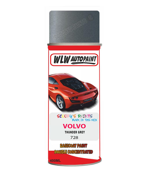 Aerosol Spray Paint For Volvo Xc60 Thunder Grey Colour Code 728