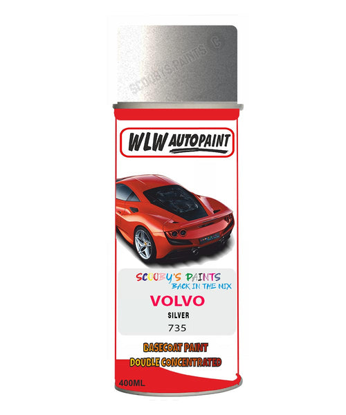 Aerosol Spray Paint For Volvo S60 Silver Colour Code 735