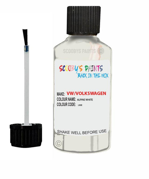 volkswagen golf alpine white code l90e touch up paint 1990 2001 Scratch Stone Chip Repair 