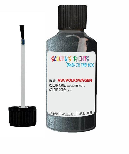 volkswagen jetta blue anthrazite code lc7v touch up paint 1997 2010 Scratch Stone Chip Repair 