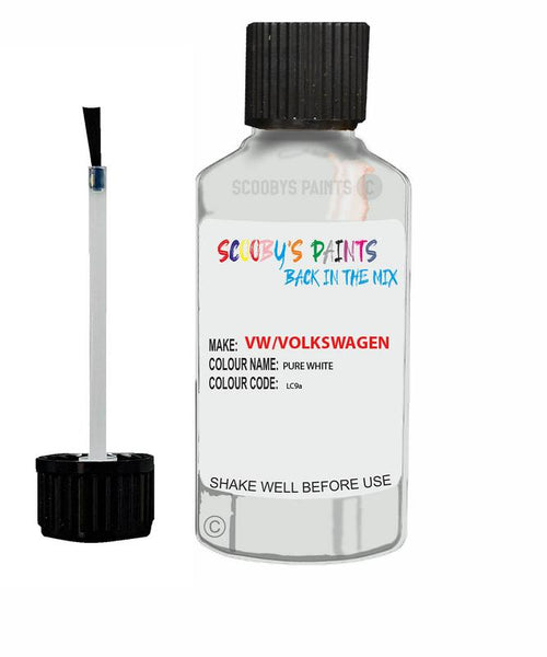 volkswagen jetta gli pure white code lc9a touch up paint 2011 2019 Scratch Stone Chip Repair 