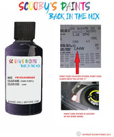 volkswagen golf dark purple code location sticker la4w touch up paint 2011 2015