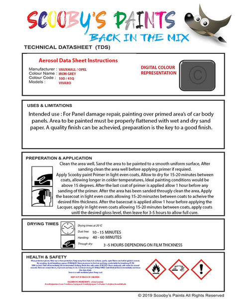Paint For Vauxhall Vivaro Iron Grey Spray Paint + Anti Rust Primer Und Auto Car Paint UK Paint For Vauxhall Vivaro Iron Grey Spray Paint + Anti Rust Primer Und Auto Car Paint UK