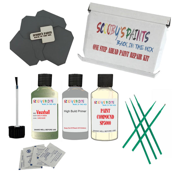 Paint For VAUXHALL BEECH GREEN Code: 30M Paint Detailing Scratch Repair Kit