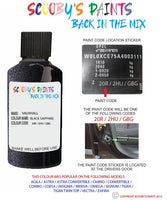 vauxhall agila black sapphire code location sticker 20r 2hu gbg touch up paint 2002 2011