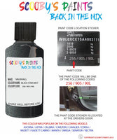 vauxhall cavalier black star mist code location sticker 256 905 90l touch up paint 1990 2005