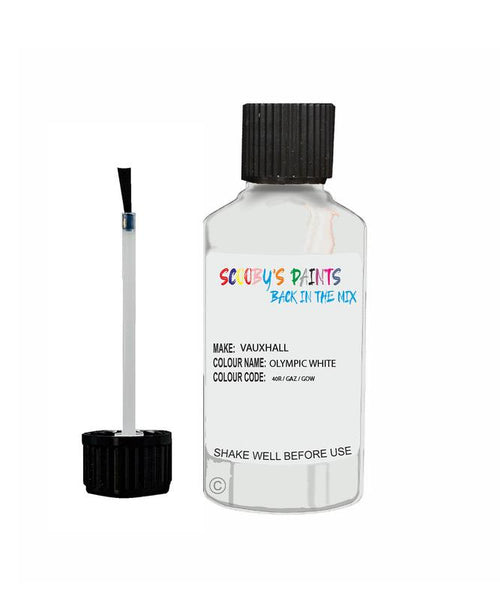 vauxhall antara olympic white code 40r gaz gow touch up paint 2009 2020 Scratch Stone Chip Repair 