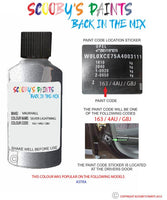 vauxhall meriva silver lightning code location sticker 163 4au gbj touch up paint 2003 2011