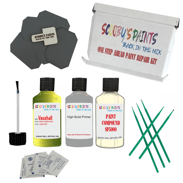 Paint For VAUXHALL FRESH GREEN LIME Code: 340X Paint Detailing Scratch Repair Kit