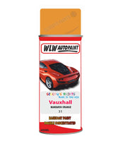 spray paint aerosol basecoat chip repair panel body shop dent refinish vauxhall arena mandarin orange 