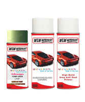 volkswagen jetta cosmic green aerosol spray car paint clear lacquer la6p With primer anti rust undercoat protection