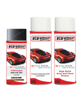 volkswagen beetle dark flint grey aerosol spray car paint clear lacquer lg7w With primer anti rust undercoat protection