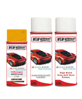 volkswagen golf gti ginster yellow aerosol spray car paint clear lacquer l132 With primer anti rust undercoat protection