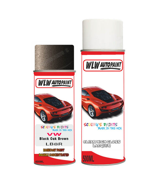 volkswagen passat black oak brown aerosol spray car paint clear lacquer lb8rBody repair basecoat dent colour