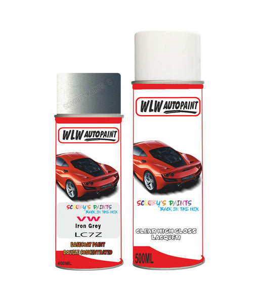 volkswagen passat cc iron grey aerosol spray car paint clear lacquer lc7zBody repair basecoat dent colour