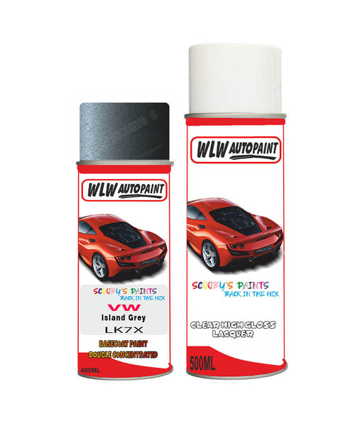 volkswagen passat cc island grey aerosol spray car paint clear lacquer lk7xBody repair basecoat dent colour