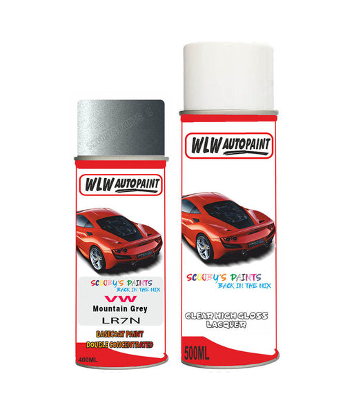 volkswagen tiguan mountain grey aerosol spray car paint clear lacquer lr7nBody repair basecoat dent colour