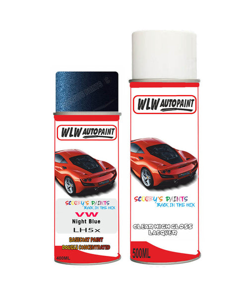 volkswagen passat cc night blue aerosol spray car paint clear lacquer lh5xBody repair basecoat dent colour