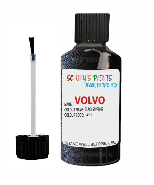 Paint For Volvo V40 Black Sapphire Code 452 Touch Up Scratch Repair Paint