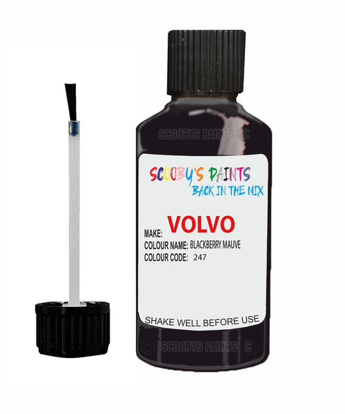 Paint For Volvo S40/V40 Blackberry Mauve Code 247 Touch Up Scratch Repair Paint