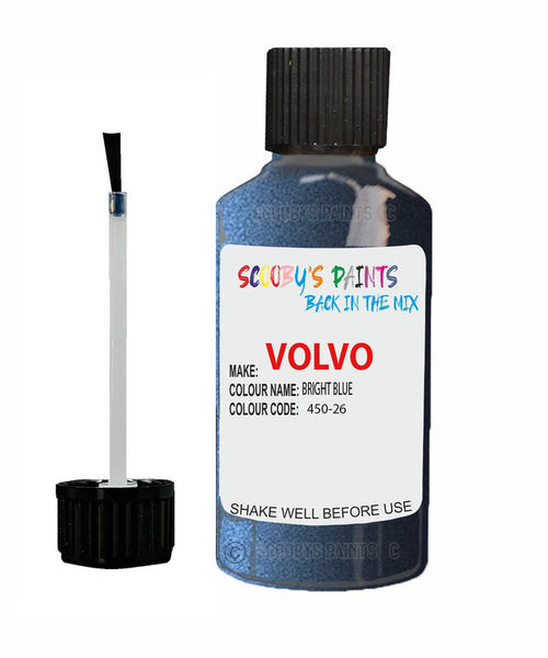 Paint For Volvo V40 Bright Blue Code 450-26 Touch Up Scratch Repair Paint