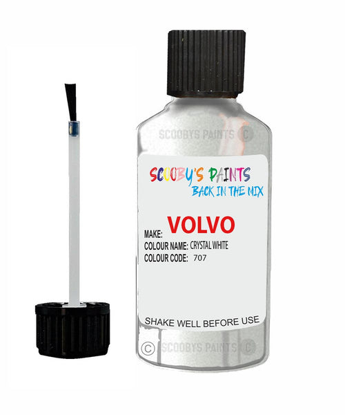 Paint For Volvo V40 Cross Country Crystal White Code 707 Touch Up Scratch Repair Paint