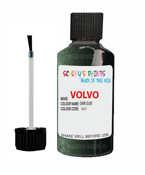 Paint For Volvo Convertible Dark Olive Code 421 Touch Up Scratch Repair Paint