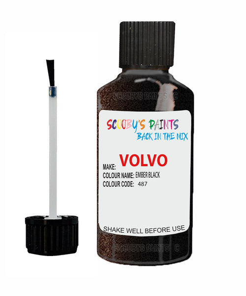 Paint For Volvo S60L Ember Black Code 487 Touch Up Scratch Repair Paint