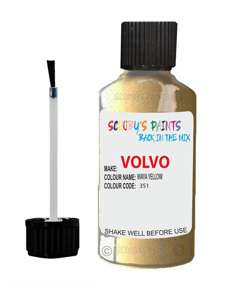 Paint For Volvo V40 Maya Yellow Code 351 Touch Up Scratch Repair Paint