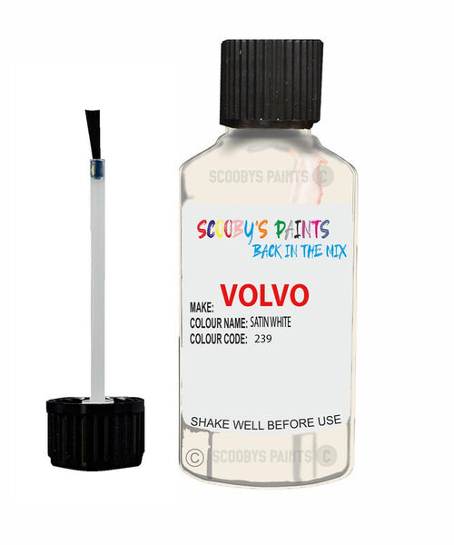 Paint For Volvo S40/V40 Satin White Code 239 Touch Up Scratch Repair Paint