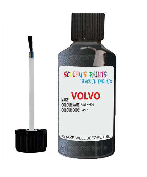 Paint For Volvo V50 Savile Grey Code 492 Touch Up Scratch Repair Paint