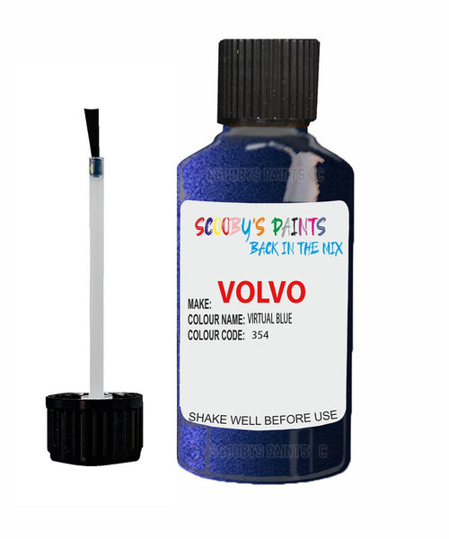 Paint For Volvo V40 Virtual Blue Code 354 Touch Up Scratch Repair Paint