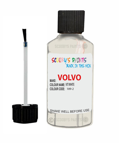 Paint For Volvo 700 Series Vit/White Code 189-2 Touch Up Scratch Repair Paint
