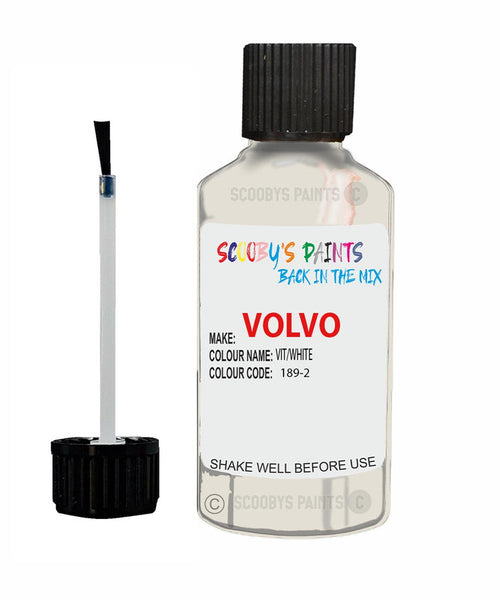 Paint For Volvo Xc70 Vit/White Code 189-2 Touch Up Scratch Repair Paint