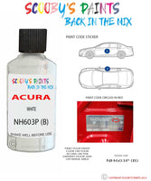 Paint For Acura Mdx White Code Nh603P (B) Touch Up Scratch Stone Chip Repair