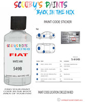 Paint For Fiat/Lancia Fiorino Van Bianco Code 4032 Car Touch Up Paint